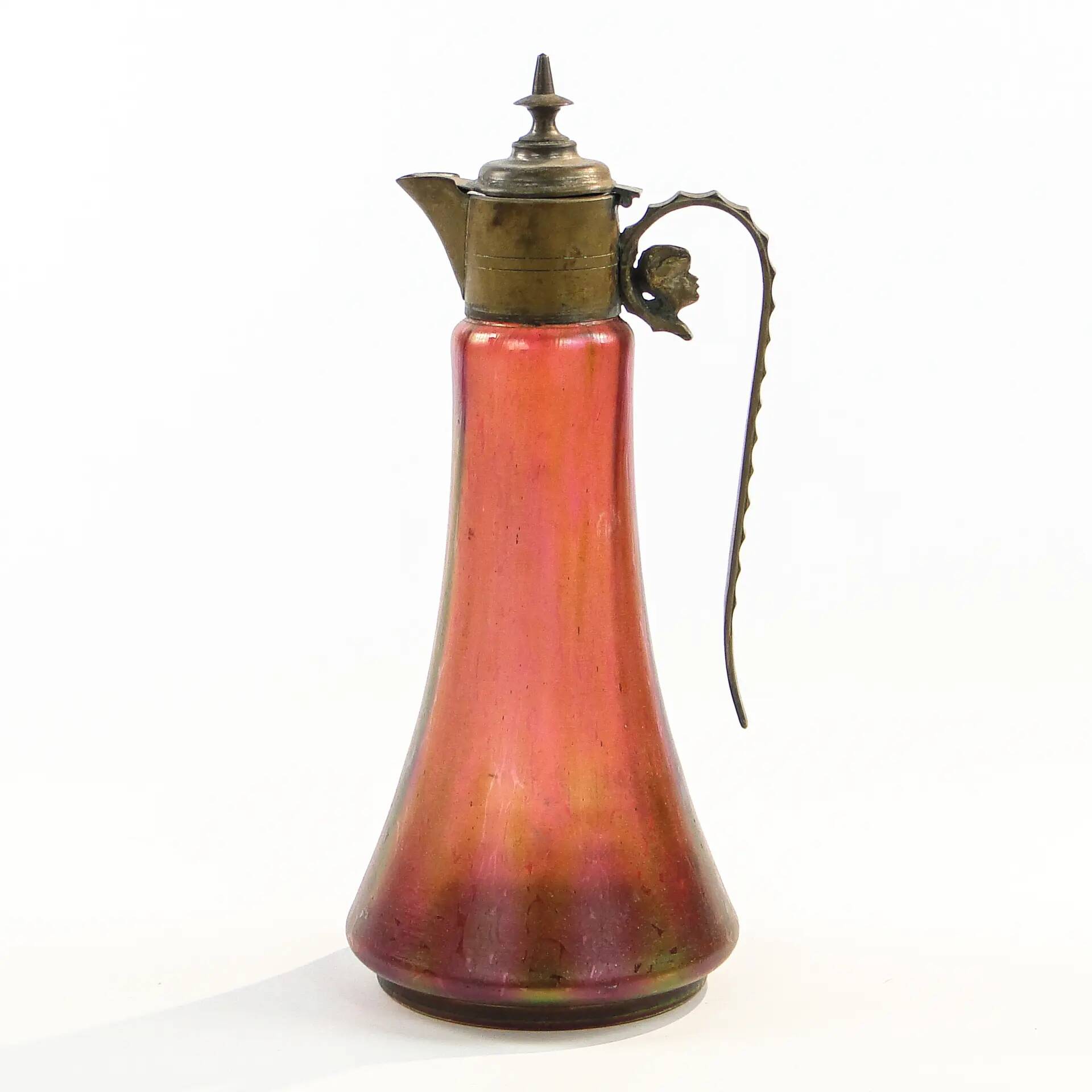 Carafe, Art Nouveau, glass, Czechoslovakia, early 20th century