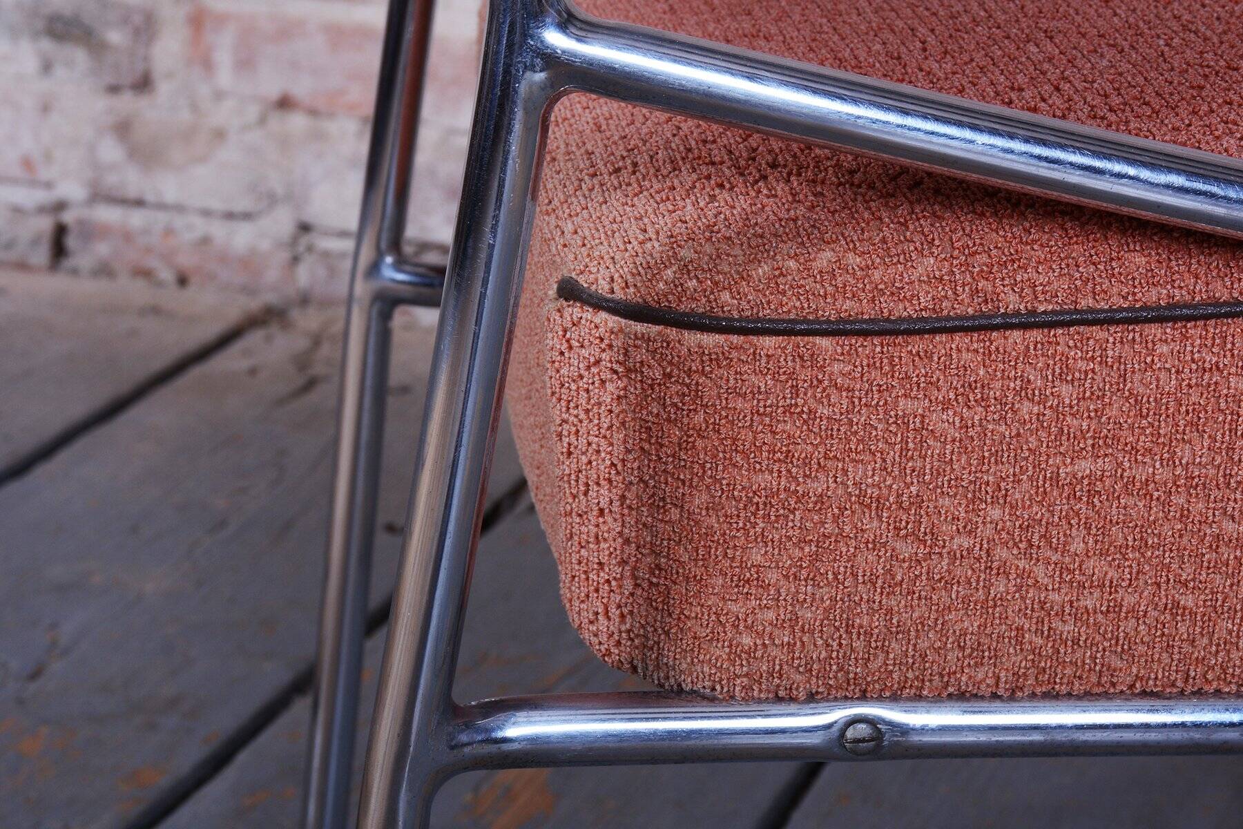 Bauhaus Chairs in Tubular Chrome-Plated Steel, Czech, 1940s, Set of 4