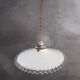 Antique white opaline pendant light