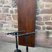 Café table bistro vintage brasserie 1890-1910 cast iron & fir