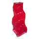 vintage brutalist red glass vase