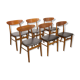 Lot de 6 chaises Farstrup 210 teck en hêtre 1965