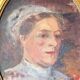 Antique Portrait Oil Painting With Wooden gilded frame 58cm x 45cm