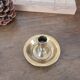 Round brass candlestick