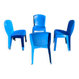 4 “Evolving” plastic garden chairs