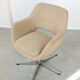 Mid-century beige fabric swivel chair from stol