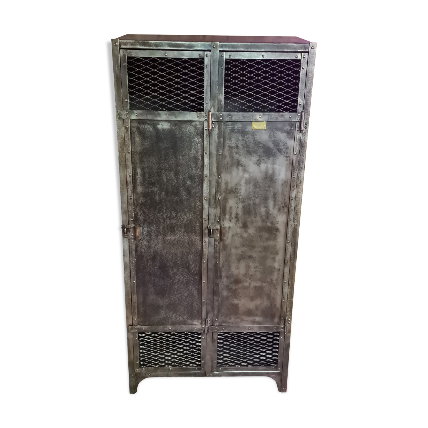 Old riveted workshop cloakroom