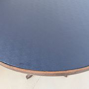 Round table, turned oak leg