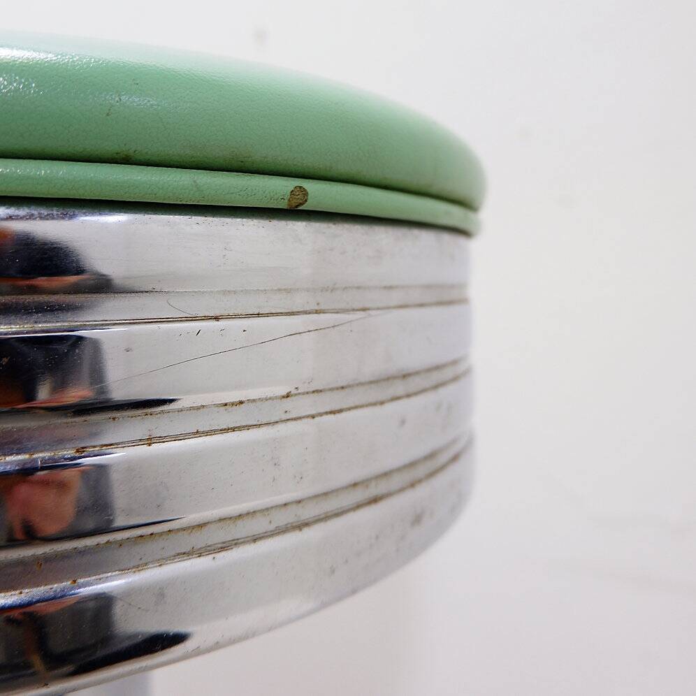 Paire de tabourets vintage style rétro des années 1950