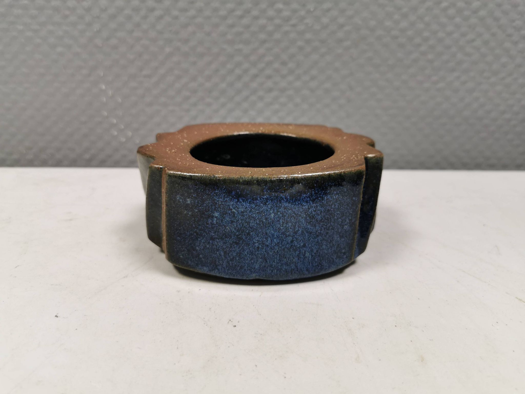 Ceramic bowl in bluish glaze. By Marianne Starck (MS) Denamrk 1960s