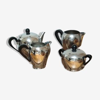 Service à thé Alessi Alfra Alessi se compose d'une théière pot à lait pot à eau et sucrier bombée