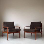 2 Vintage teak armchairs by Arne Vodder for Glostrup from Denmark