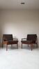 2 fauteuils en teck vintage par Arne Vodder pour Glostrup du Danemark