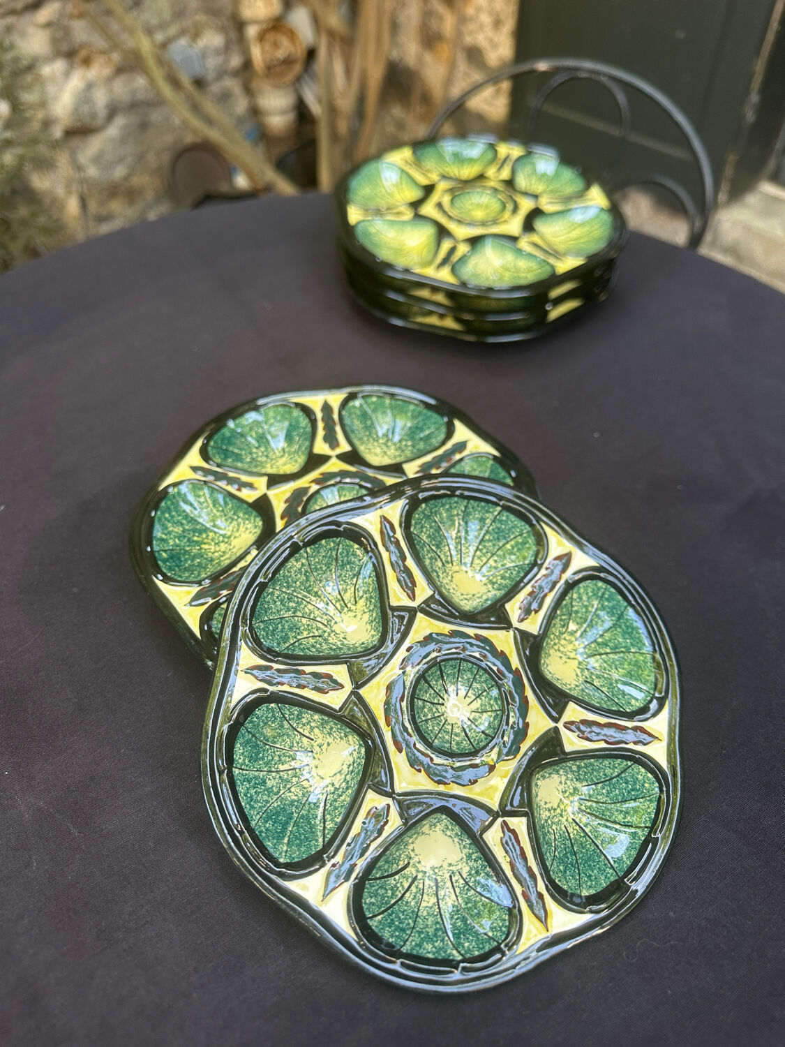 6 oyster plates