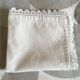 A handmade lace cushion cover