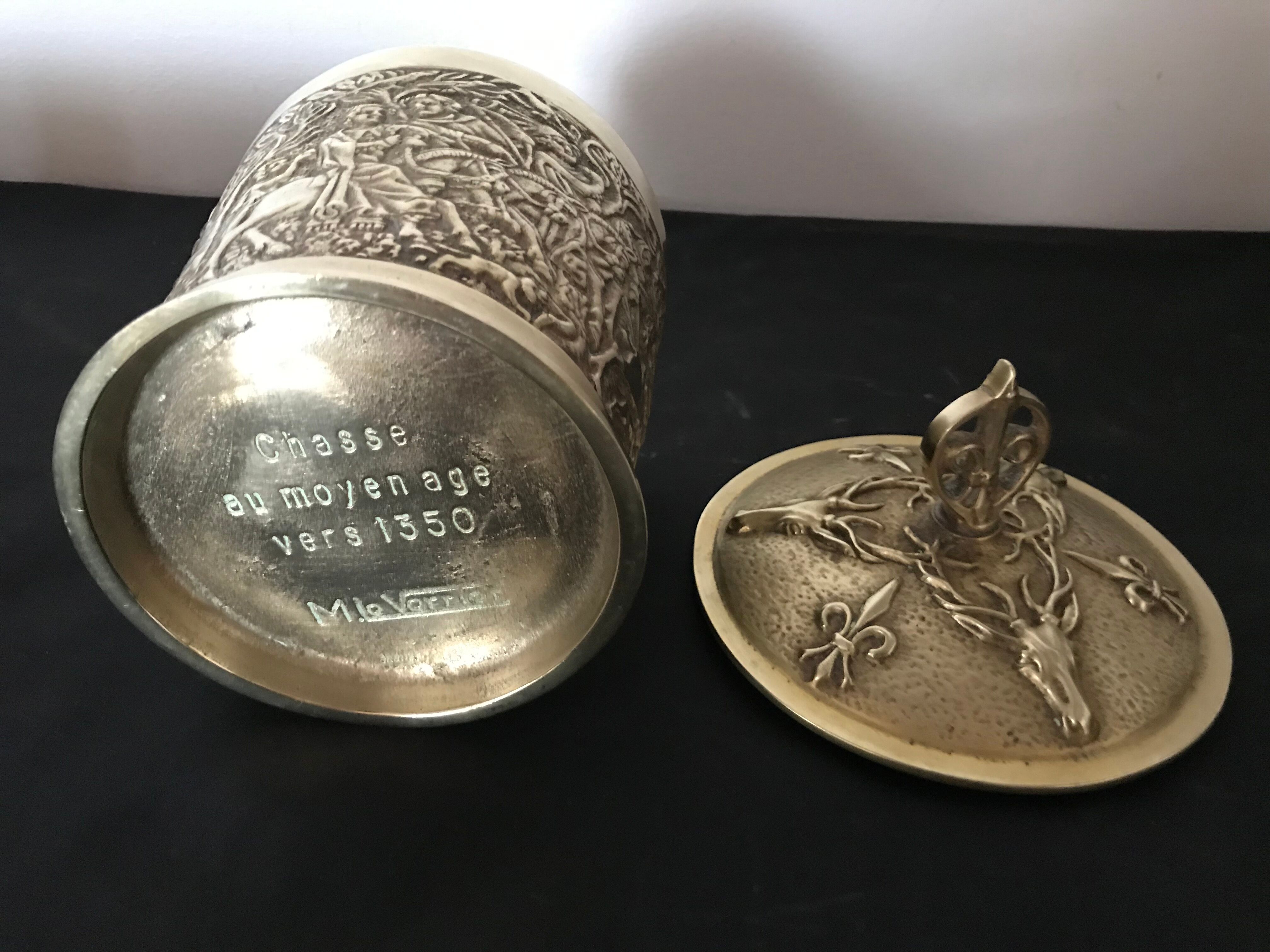 Max Le Verrier bronze tobacco pot