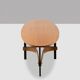 Guglielmo Ulrich. Oval coffee table in blonde teak. 1950s-60s.