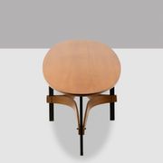 Guglielmo Ulrich. Oval coffee table in blonde teak. 1950s-60s.