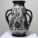 Antique Art Deco vase 1920-40 in fine stoneware, Art Nouveau and Chinoiserie style