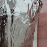 Transparent thick glass vase