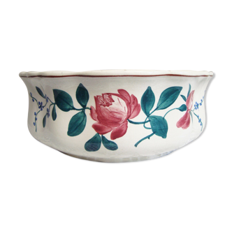 Salad bowl Longchamp France with rose motifs