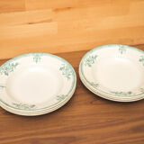Set of 6 ceramic plates St-Amand