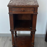 Bedside table/occasional table early 20th century wood and marble
