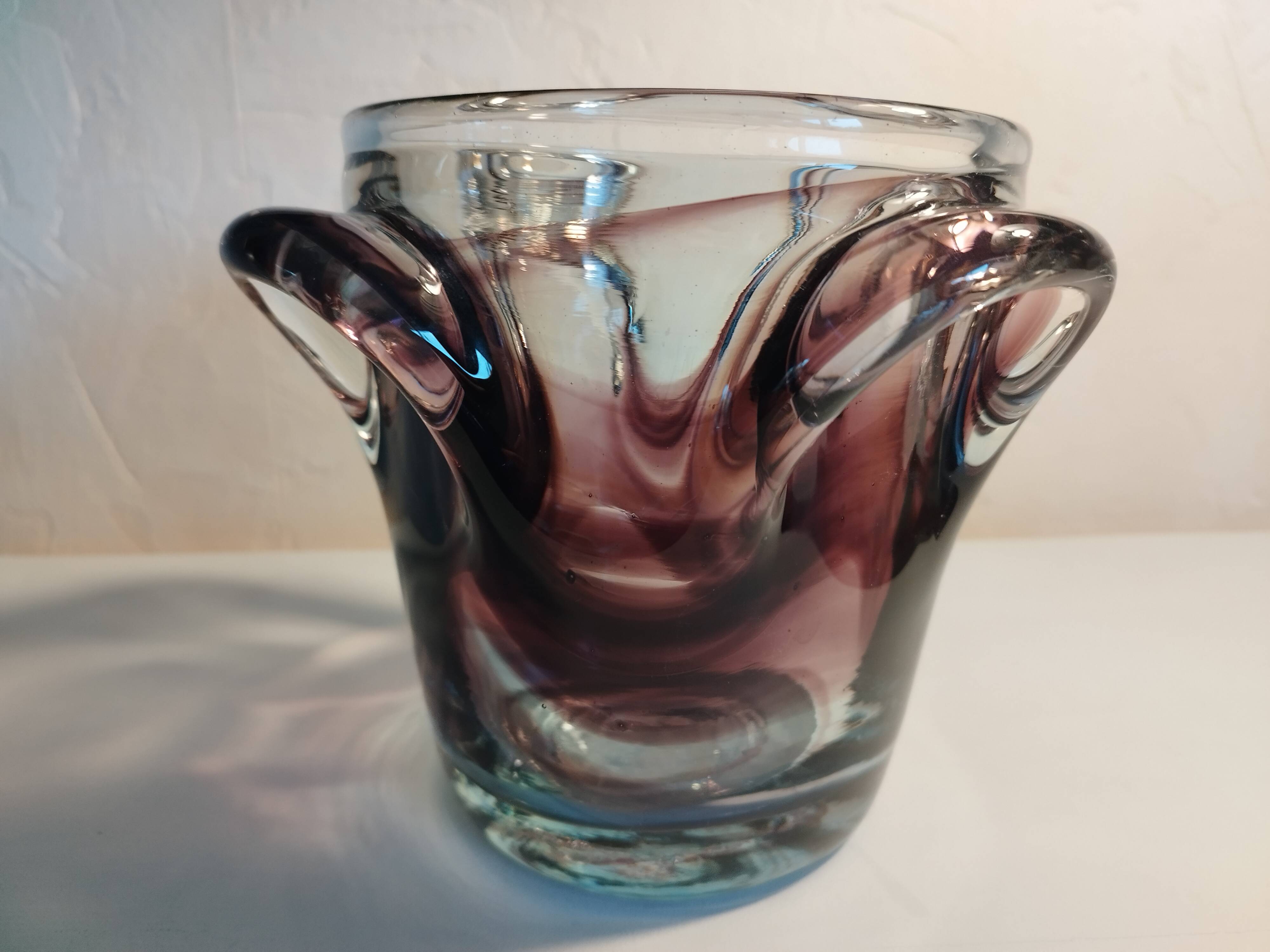 JC Novaro hand-blown glass ice bucket
