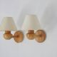 Wooden Wall Light from Ikea, 1970s, Set of 2