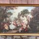 Tableau vintage impression avec cadre doré 73x53cm