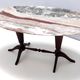 Vintage Beech Coffee Table Ascribable to Paolo Buffa with an Oval Red Onyx Top