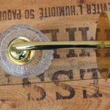 Brass and moulded glass sconce