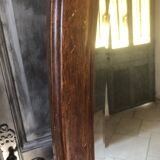 Swivel wooden mirror on stand