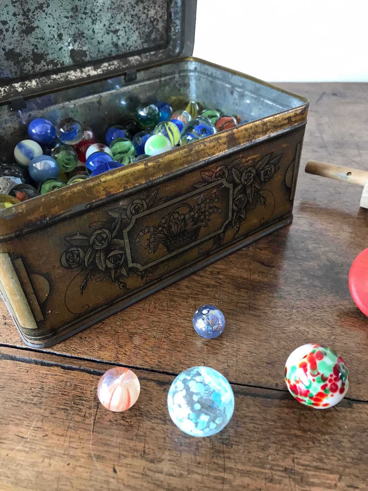 Antique metal box
