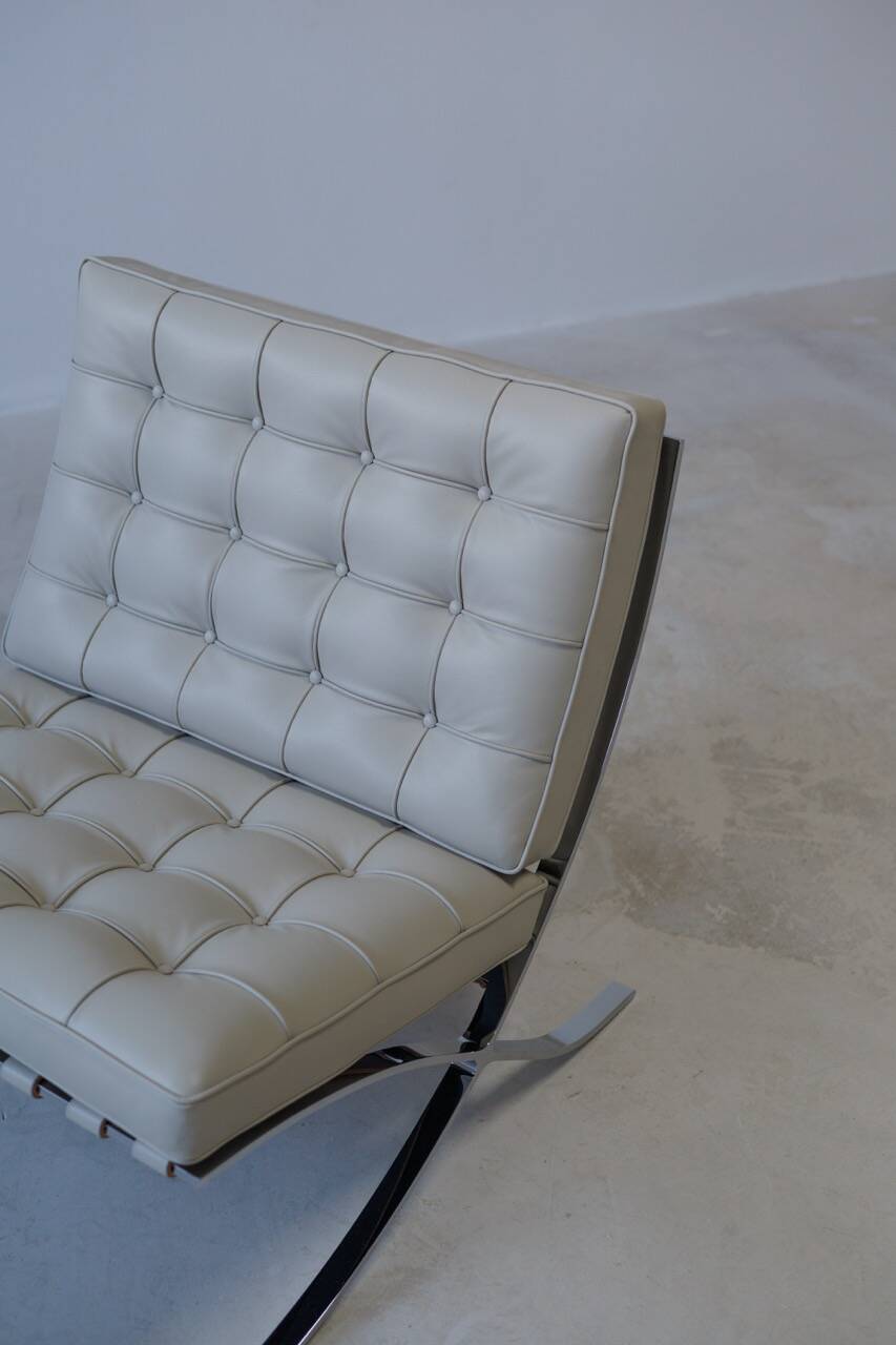Chaise Barcelona Mies van der Rohe, Knoll - Cuir de beurre