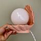 Vintage pink ceramic shell lamp