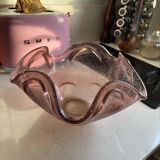 Pink Murano blown glass fruit bowl