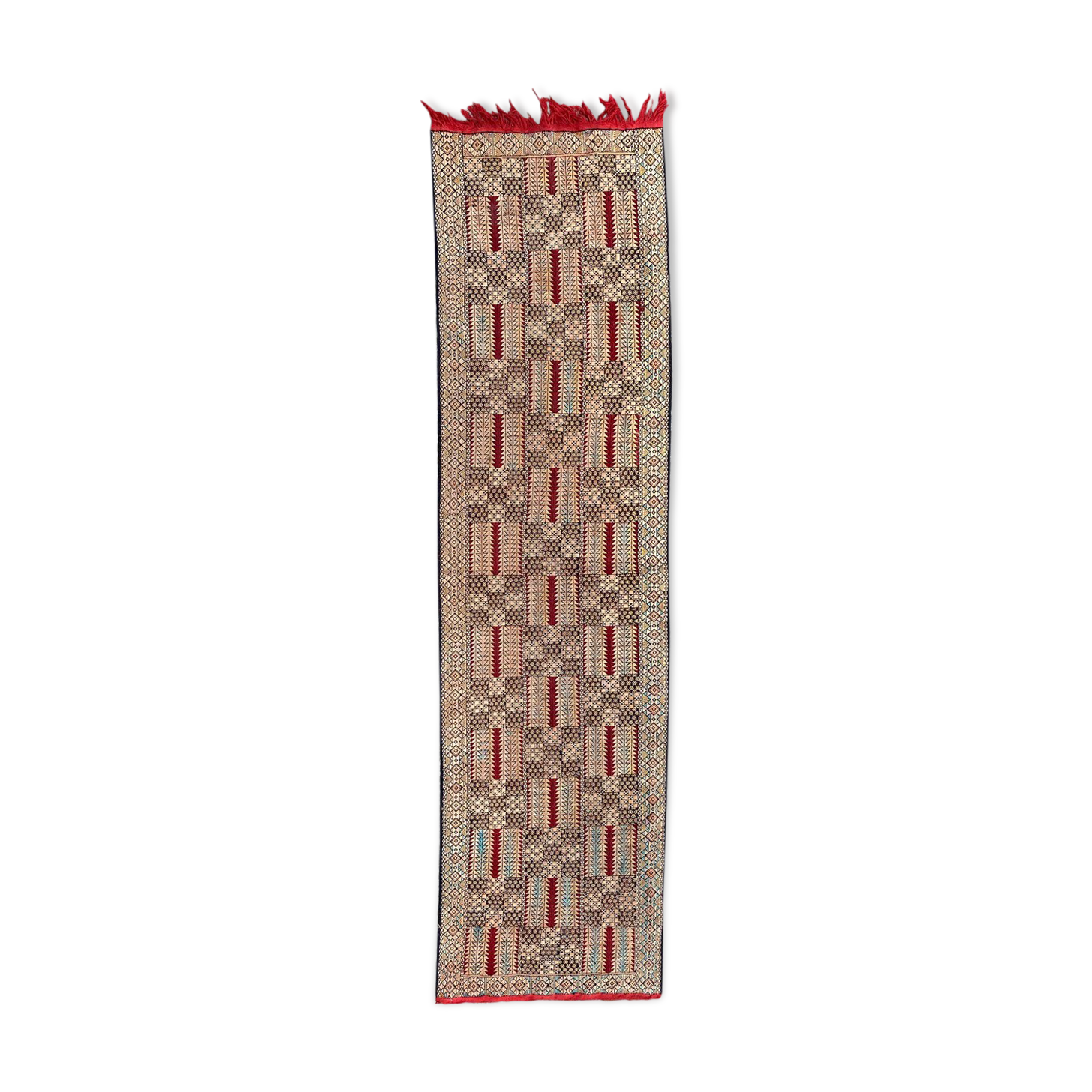 Vintage Moroccan Kilim carpet corridor 79x295 cm