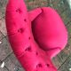 Red velvet toad chair