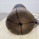 Brutalist wooden lamp 70s by Temde Leuchten