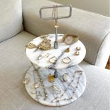 Old service tray 2 floors marble