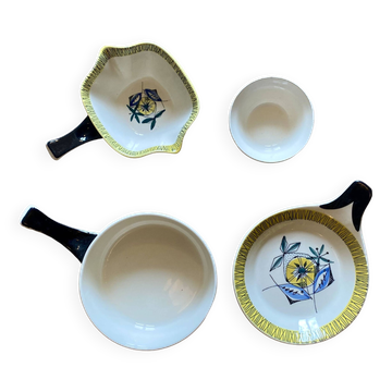 Lot de 4 plats de service vintage de la série Flamingo de Stavangerflint