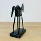 Brutalist sculpture of a horse in sheet metal, vintage.