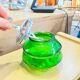 Glass sugar bowl with lid