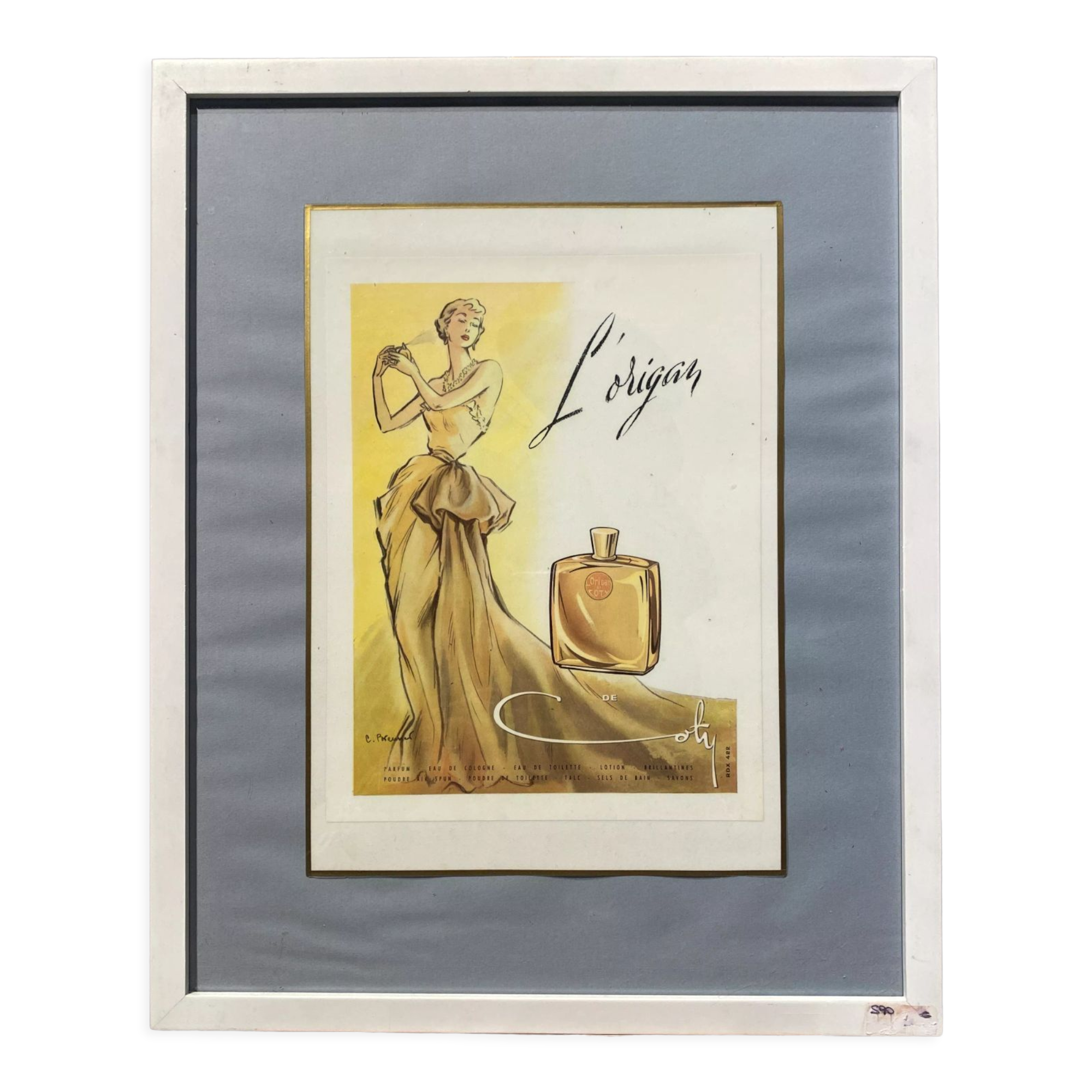 Framed edition for the perfume oregano, by Coty