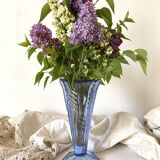 Vase ancien cornet bleu 27 cm