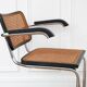 Fauteuil Cesca B64 Breuer Made in Italy - Cannage de l'assise refait