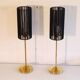 Pair of Swedish brass lamps from 1970.