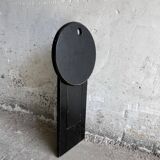 Suzy folding chair by Adrian Reed — Brown wooden mid-century minimalist folding chair, compact X-frame