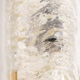 Set of 3 large angular wall sconces in Murano glass by Hillebrand, Germany, 1960s.